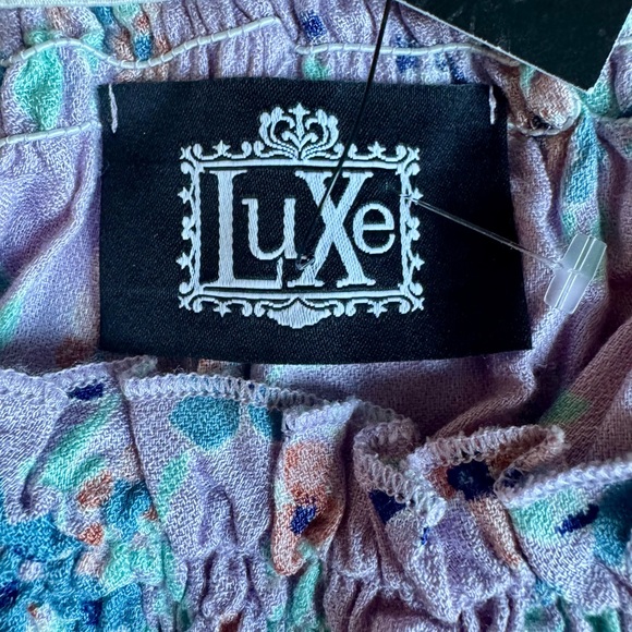 Luxe Lavender Top with Pastel Accents - Picture 2 of 3